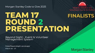 Team 17 | Round 2 Presentation | Morgan Stanley Code to Give 2025