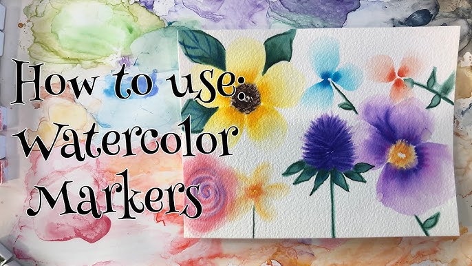 5 Creative Techniques with Watercolor Markers - Hop-A-Long Studio