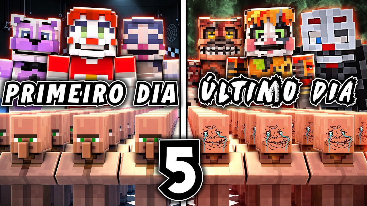 EU FIZ ALDEÕES SIMULAREM FIVE NIGHTS AT FREDDY'S NO MINECRAFT - PARTE 5 (SISTER LOCATION)