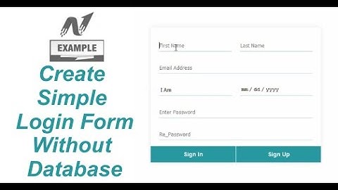 Creare Simple Login Form In PHP Without Database