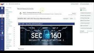 SEC 160 Introduction and Week 01