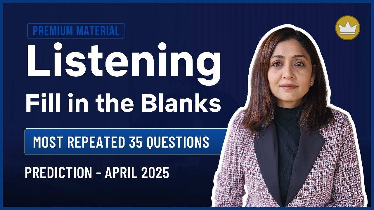 Listening Fill in the Blanks | Prediction Questions | April 2025 | PTE Listening | PTE with Tejal