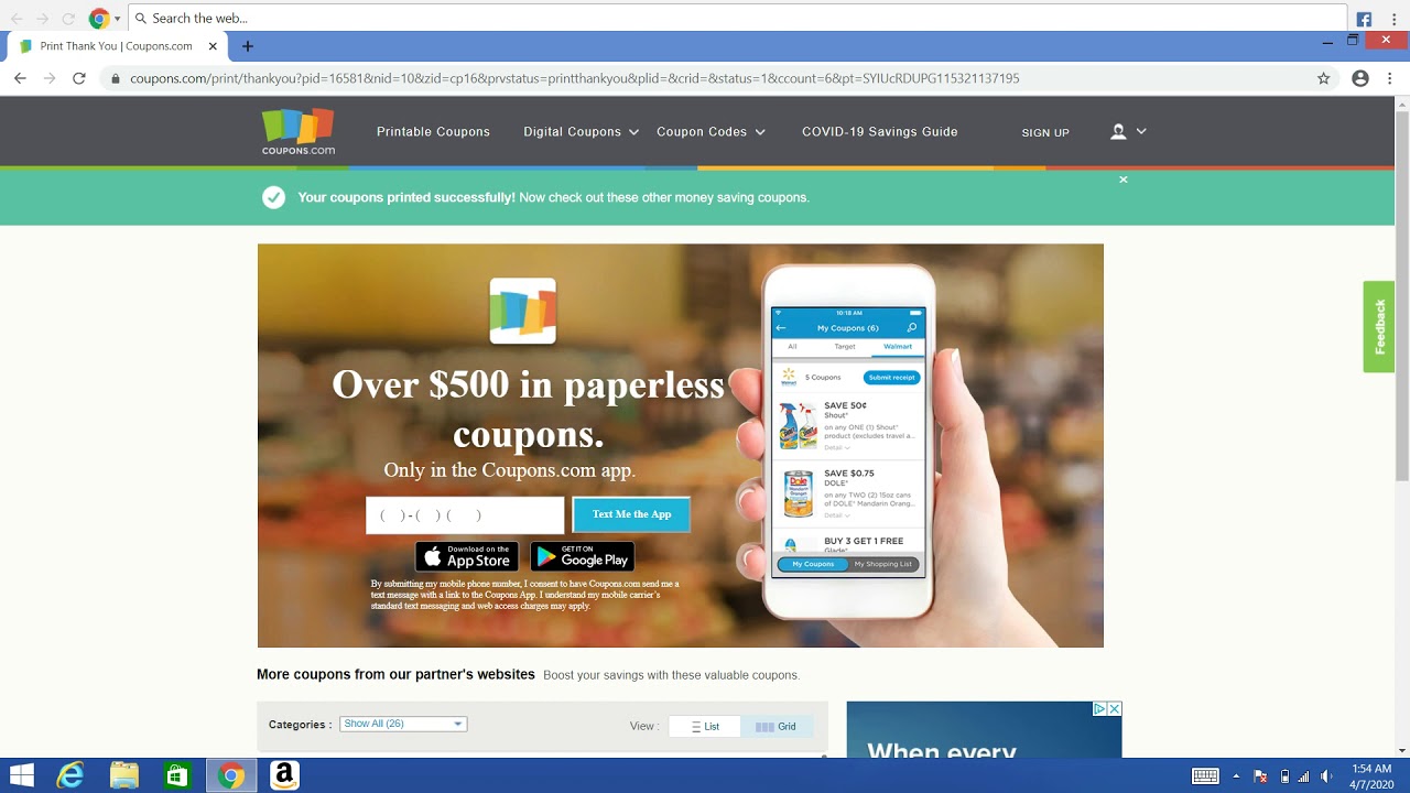 How to SUCCESSFULLY Print from COUPONS.COM