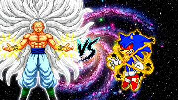 Goku SSJ Infinity Ultra Instinct OP VS Sonic Chaos V4 JVL OP (all form) in Jump Force Mugen