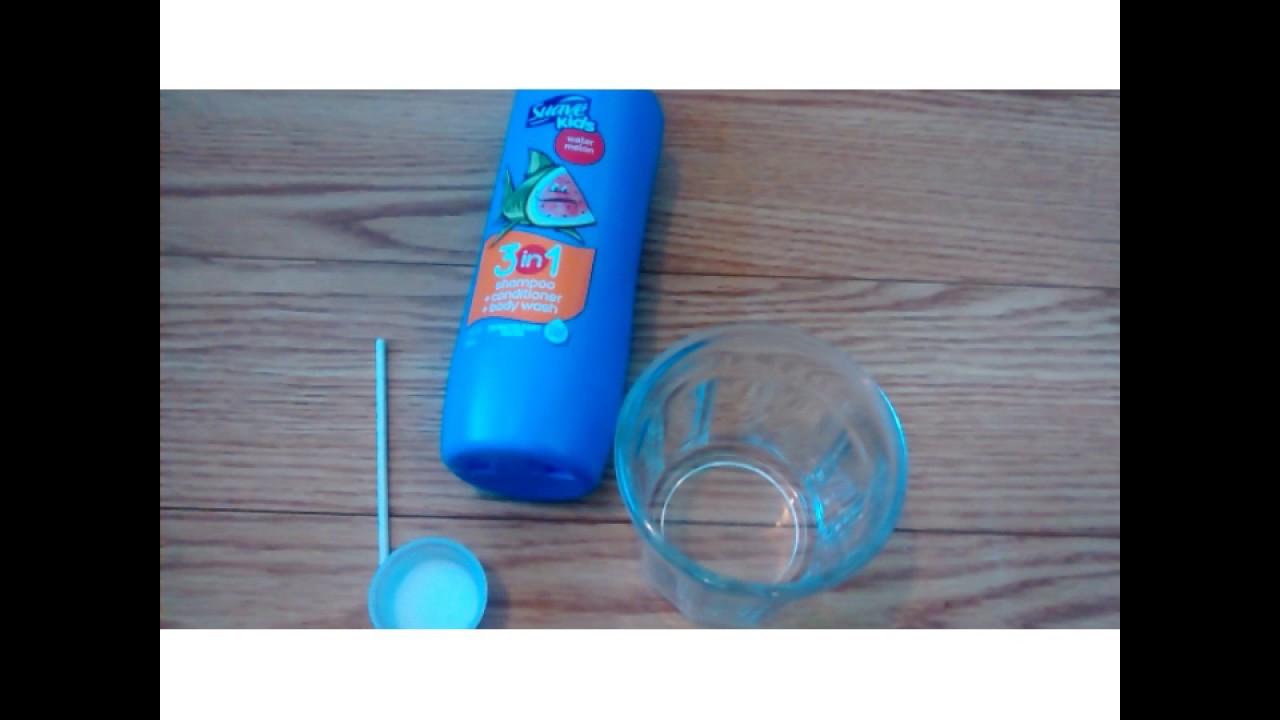 Easy two ingredient slime with shampoo and salt