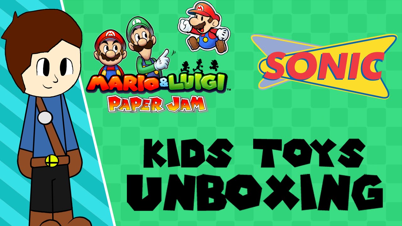 Mario & Luigi Paper Jam - Sonic Drive In Toy Unboxing - YouTube