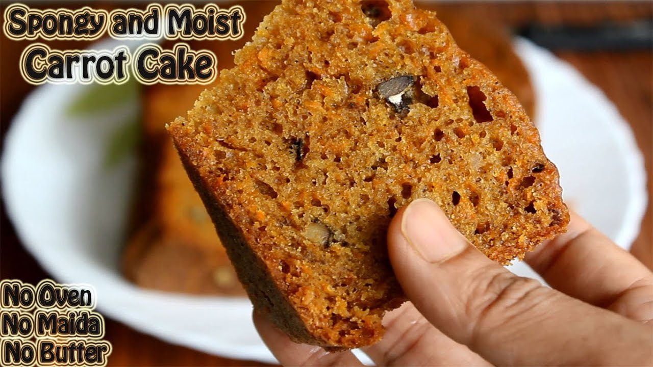 Spongy Moist Super Tasty Wheat Flour Carrot Cake at home without oven 