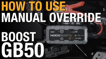How to use manual override on your NOCO Boost GB50