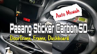 Cara Pasang Sticker Carbon 5D Pada Interior Mobil All New Avanza Veloz