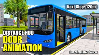 Add Distance HUD &amp; Door Animation in Bus Simulator | Unity Bus Course