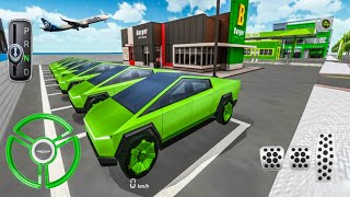 Collect All New EV Tesla Cybertruck Car Wash Parking In Fual Station-3D Driving Gameplay #cardriving screenshot 4