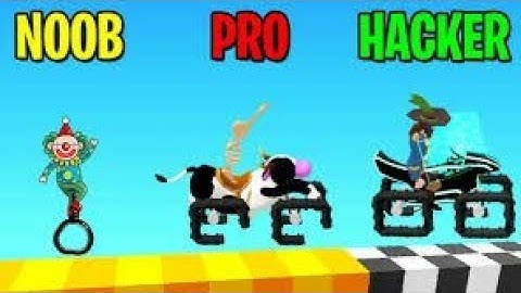 Scribble rider! game (noob) vs (pro) vs ( hacker)