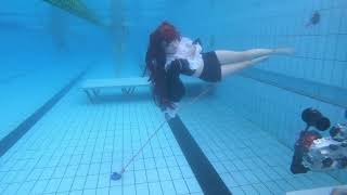 Girl Underwater And Breathhold For New Website Video Demo