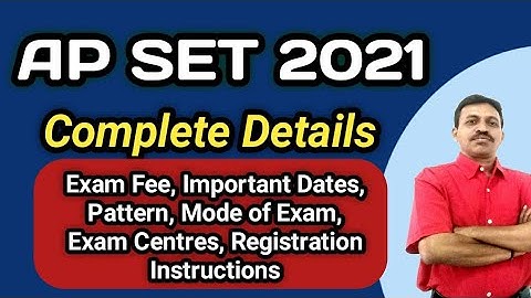 AP SET 2021 Full Details I By Seshu Creations