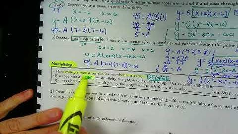 Creating Polynomial Equations