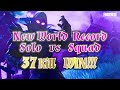 (FortNite)フォートナイト ソロ スクアッド New World Record !!! Solo vs Squad 37Kill Win!