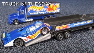 Truckin' Tuesday! Racing Hauler Pack with Sol-Aire CX-4 Hot Wheels Race Team Racing Team