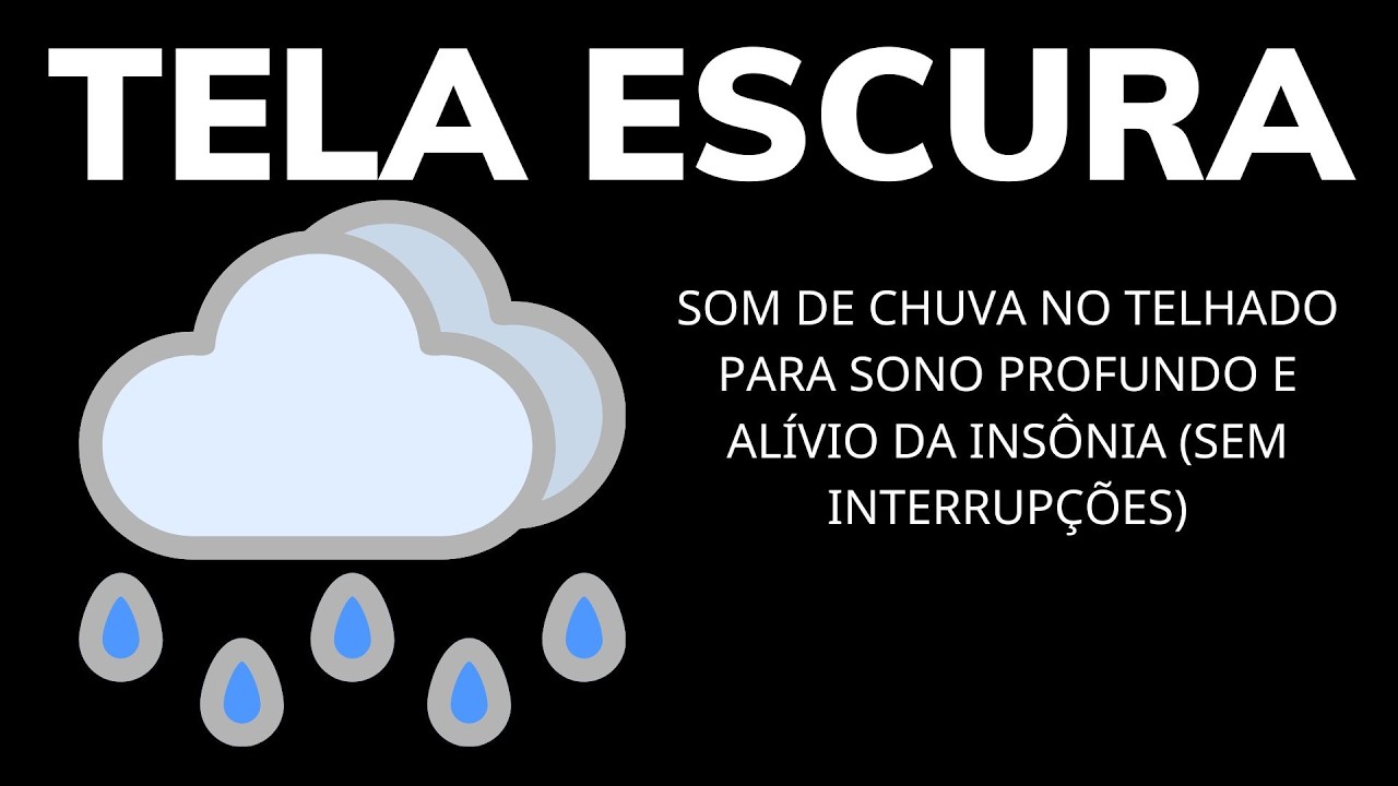 Som de CHUVA no Telhado para SONO PROFUNDO e Alívio da Insônia (Sem Interrupções)
