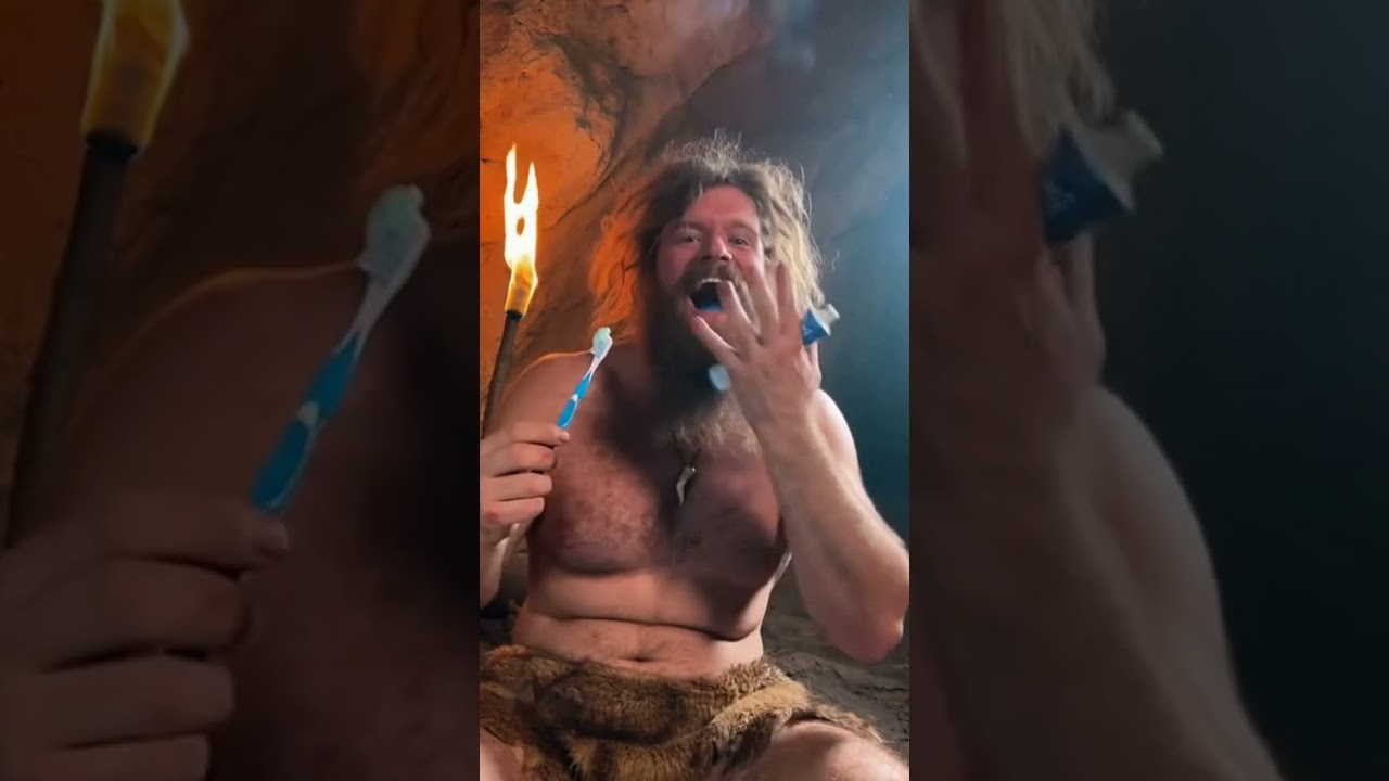 Caveman thought it was food. It was toothpaste.  