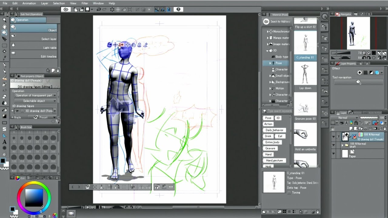 How to use 3d model in Clip Studio Paint – LUNAR ☆ MIMI