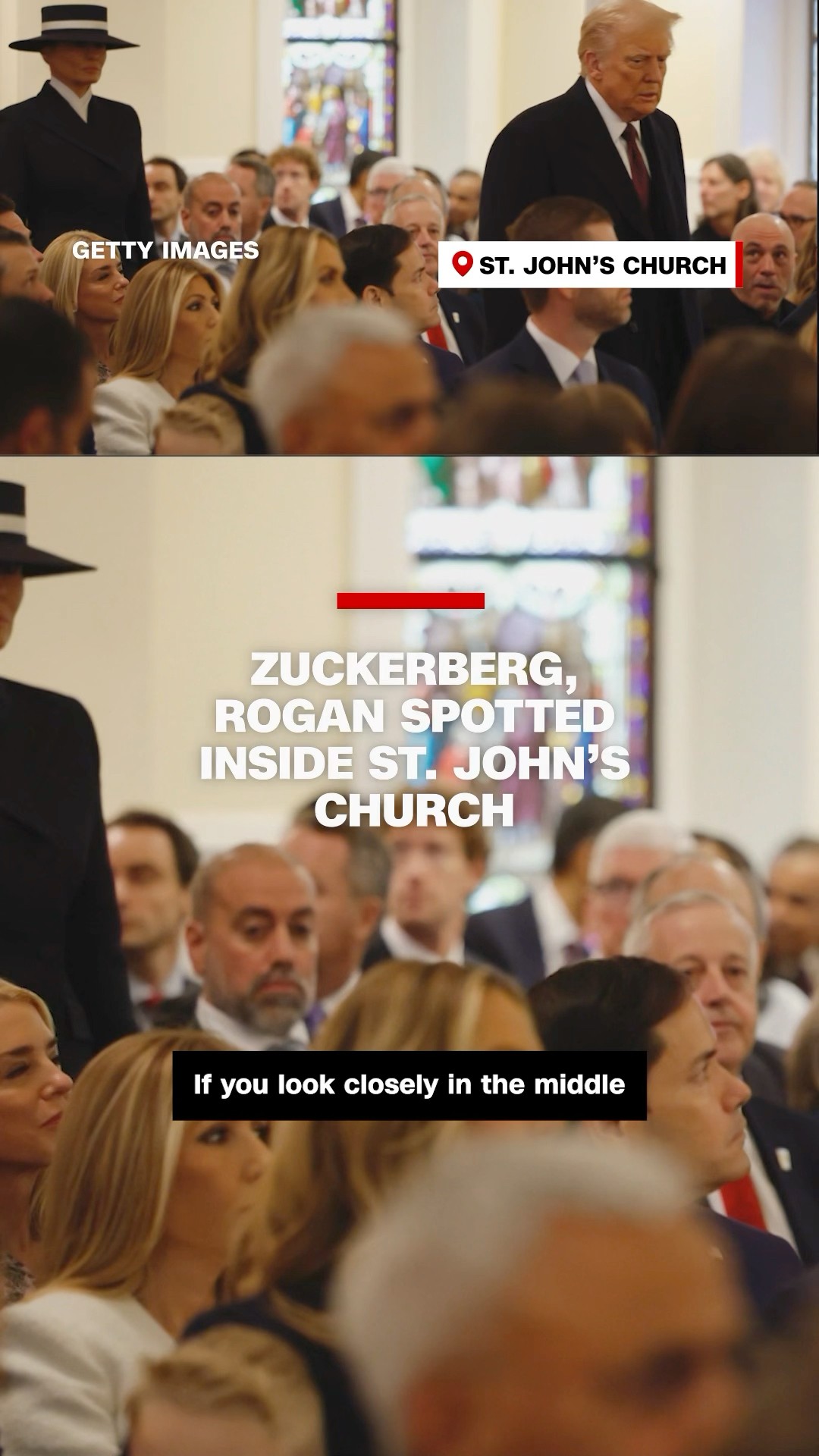 Zuckerberg, Rogan spotted inside St. John's Church