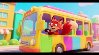 Red Fox Rides the Color Bus 🦊🚌🔴 | Fun Colors Song for Kids
