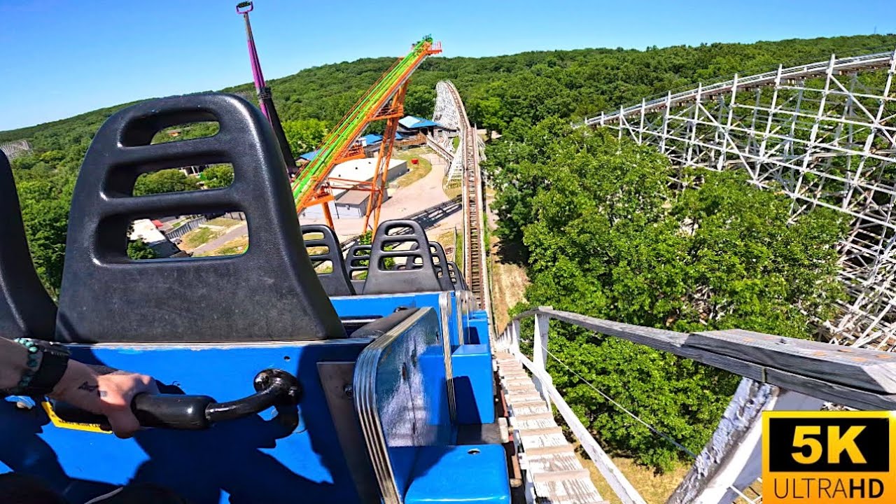 Screamin’ Eagle POV 5K Back Row CRAZY ROUGH Out & Back Woodie Six Flags St Louis, MO