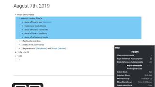 Roam Research Key Commands and Navigation