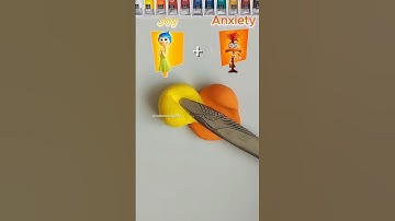 When I mixing color (inside out 2) part 3 #colormixing #joy #anxiety #insideout2 #satisfying #asmr