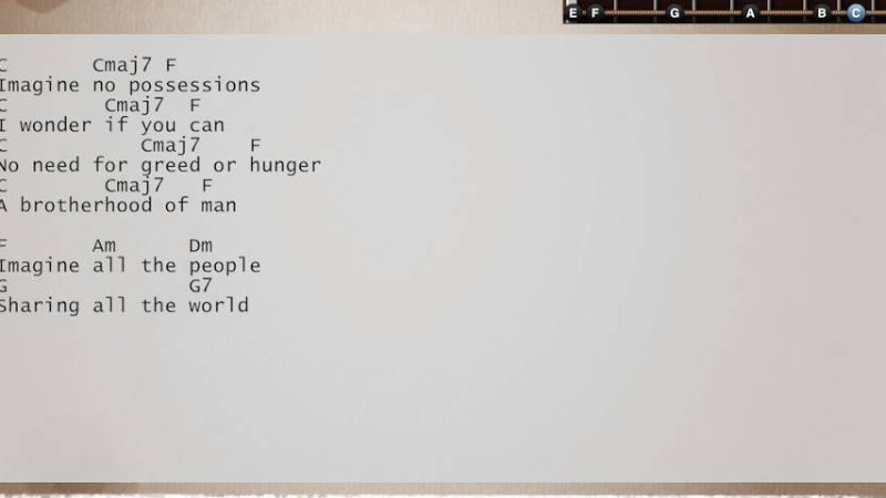 🎸 Imagine - John Lennon Guitar Backing Track With Chords And Lyrics