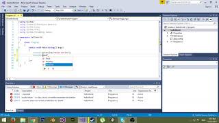 Hello World Program in C sharp (C#)