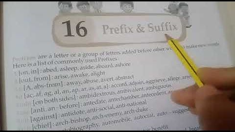 English Grammar,Chapter - 16,Prefix & Suffix