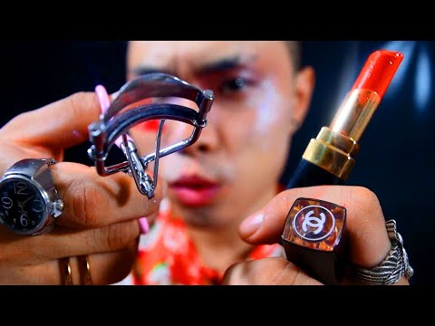 Makeup on Yo Screen ??‍♀?? Realistic ASMR: CHANEL Lipstick, Eyelash Curler, Jill Stuart, Lime Crime