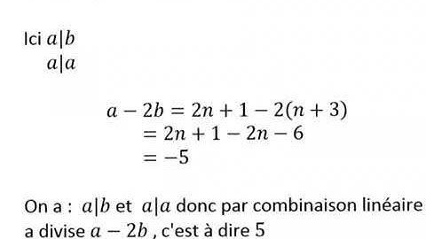 1- Utiliser la combinaison linéaire dans des problèmes de divisibilité