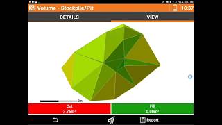 GeoMax X-PAD Survey - How to Create a Volume Report