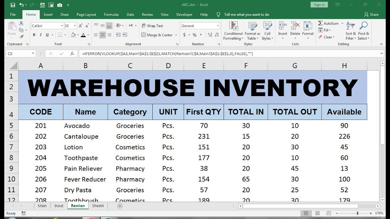 warehouse-inventory-excel-youtube-riset