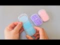 Mini portable disposable travel paper soap sheets for hand washing unboxing and review