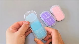 Mini Portable Disposable Travel Paper Soap Sheets for Hand Washing Unboxing and Review