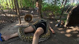 Brave Villagers Rescue Young Woman Trapped by a Giant Python in the Deep Forest | Shocking Survival