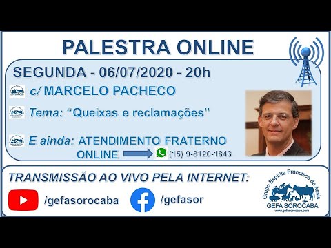 Assista: Palestra online - c/ MARCELO PACHECO (06/07/2020)