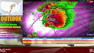 DOUBLE HEADER: PDS Tornado Warning+ Tornado Warning OK 4/19/23 (NWR) EAS's#1144/1145 (LARGE TORNADO)