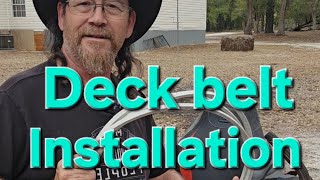 Gravely ztx52 deck belt installation #DIY #gravelymowers #zeroturn @frugalmanoutdoors 
