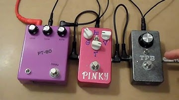 Demo PT-80 delay, Pinky OD and TPB treble booster.