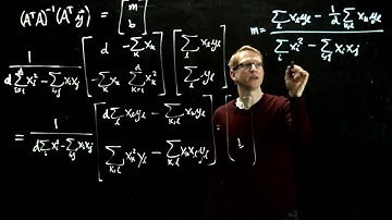 Linear Algebra - Least Squares Approximation - 05 - Fitting data to a straight curve Part 3