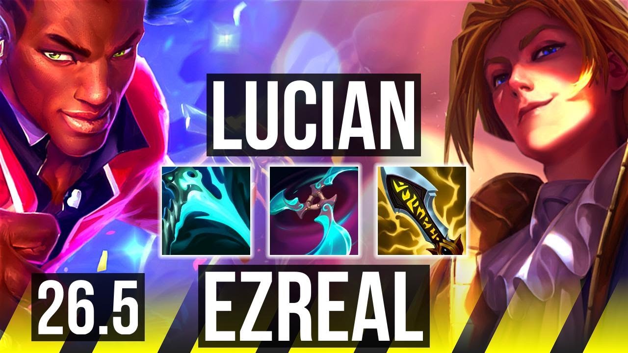 LUCIAN & Taric vs EZREAL & Karma (ADC) | Good KDA: 20/1/6, 52K damage | EUW Grandmaster | 26.5