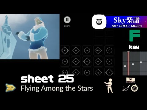 Sky 楽譜 - sheet 25 " Flying Among the Stars " Season of Flight 羽ばたく季節