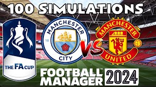 FA CUP FINAL - Manchester City vs Manchester United - Simulated 100 Times