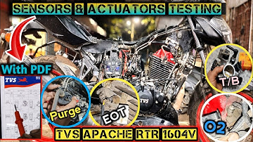 गाड़ी स्टार्ट न होना झटके मारना📈Rpm High या Low Problem Solve👍Apache Rtr 160 4v Bs6 Sensor Testing ✅