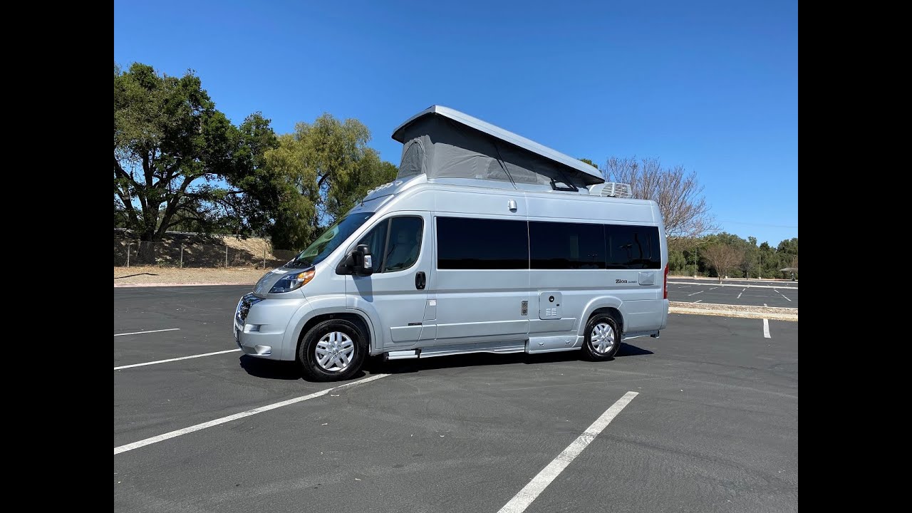 2021 Roadtrek Zion Slumber Lithium System Power Lounge King Bed 9K Miles 480p