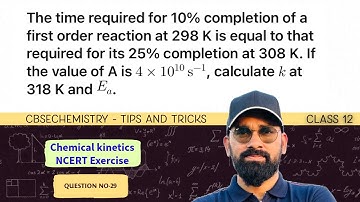 The time required for 10% completion of a first order reaction at 298 K is equal to that required
